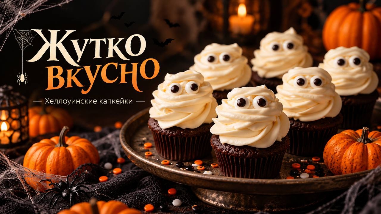Жутко вкусно — хэллоуинские капкейки